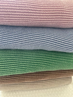 Rib Knit Fabric By The Yard, Wavy Ribbed Texture in Multiple Colors HE114