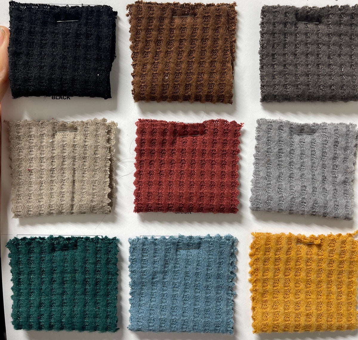 Waffle Knit Fabric, Soft Brush Poly Blend by the Yard or Half
