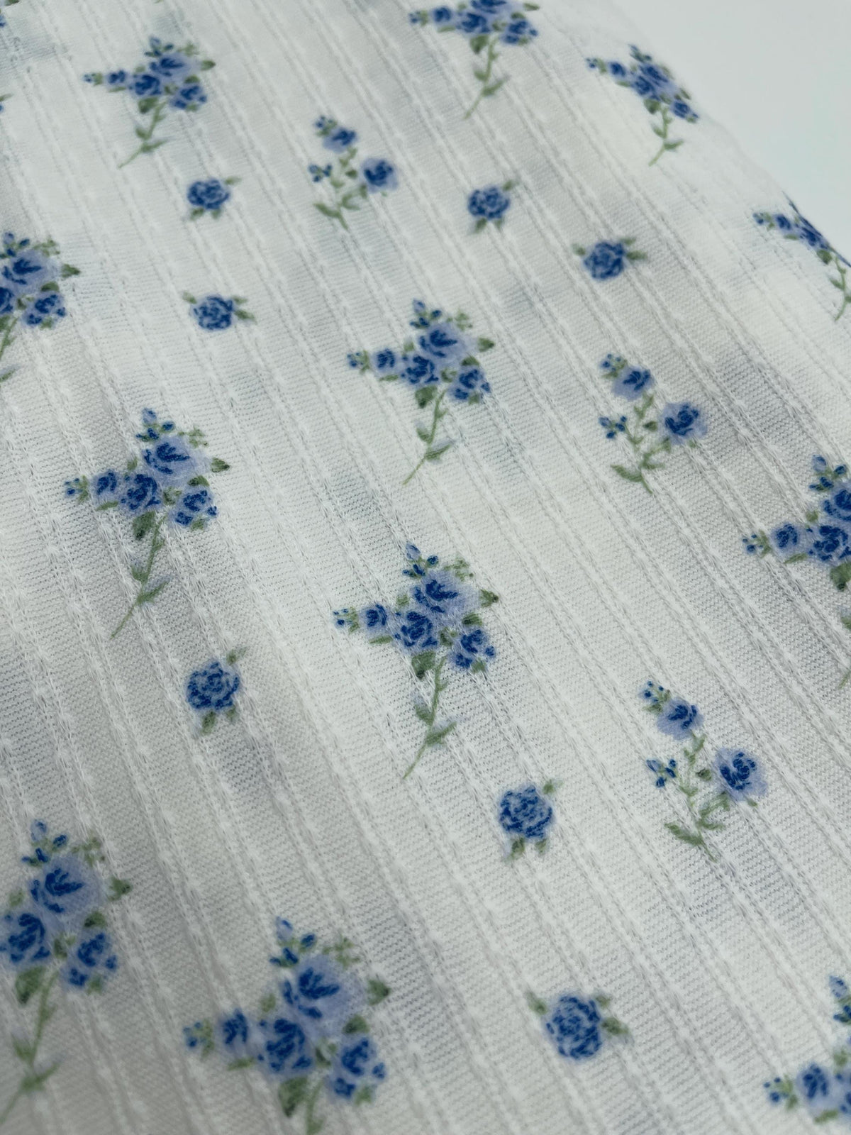 Floral Knit Fabric, Poly Rayon Spandex Blend by the Yard
