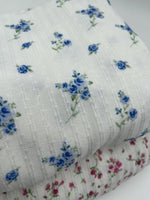 Floral Knit Fabric, Poly Rayon Spandex Blend by the Yard