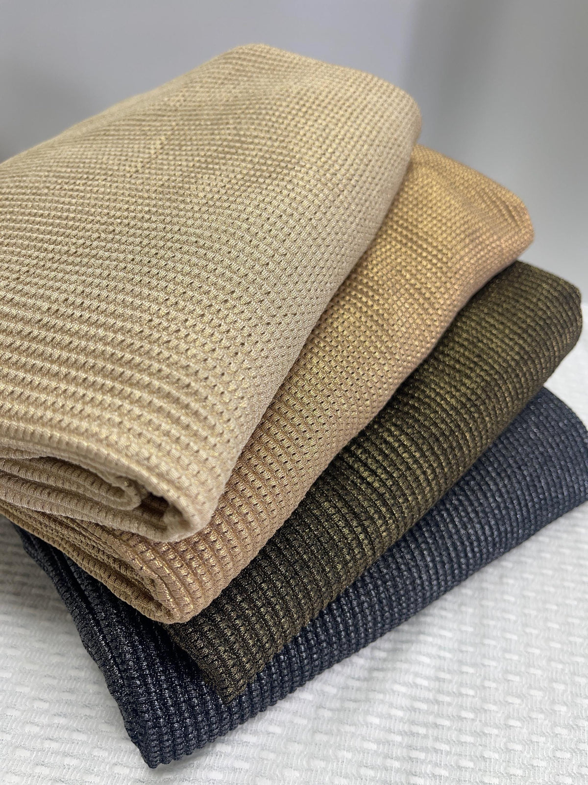 Sweater Fabric, Ribbed Knit Foil Dress Material By The Yard