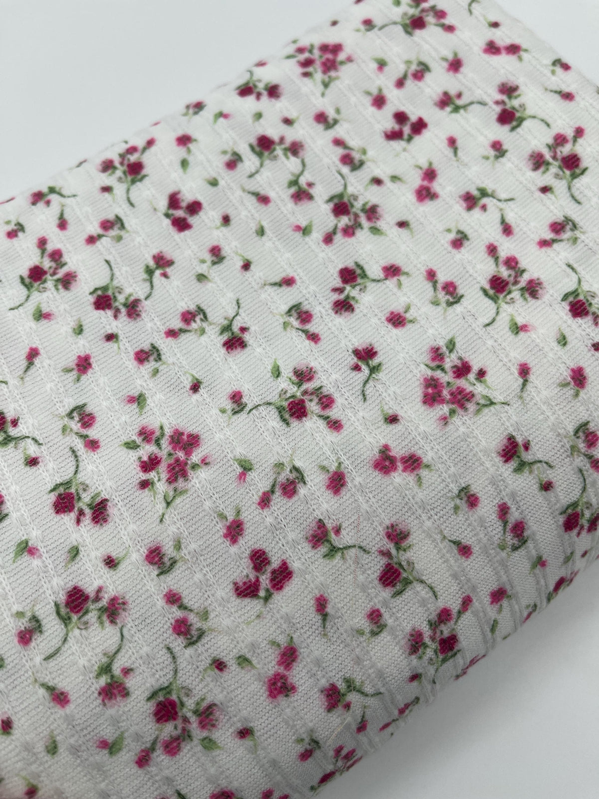 Floral Knit Fabric, Poly Rayon Spandex Blend by the Yard