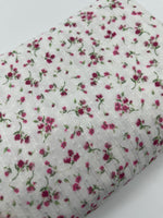 Floral Knit Fabric, Poly Rayon Spandex Blend by the Yard