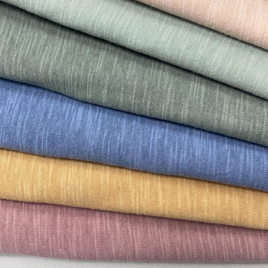 Slub Jersey Fabric, KC Slub Jersey. 60% Cotton 40 Rayon Blend, 60 Inch Width