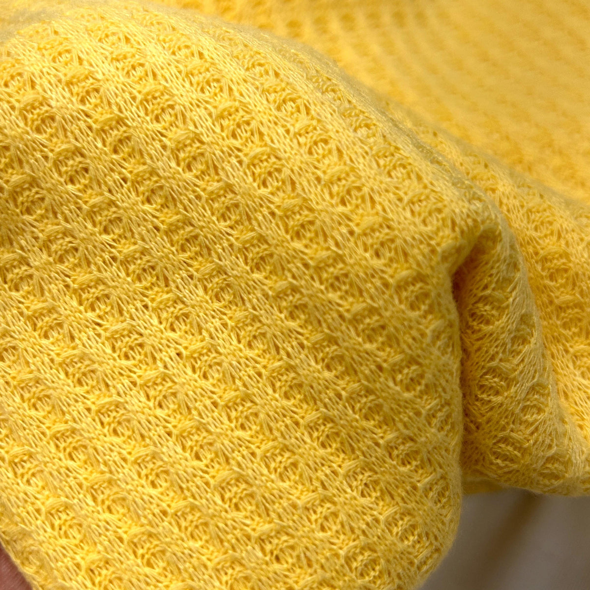 Waffle Knit Fabric, Rayon-Poly-Span Blend By The Yard