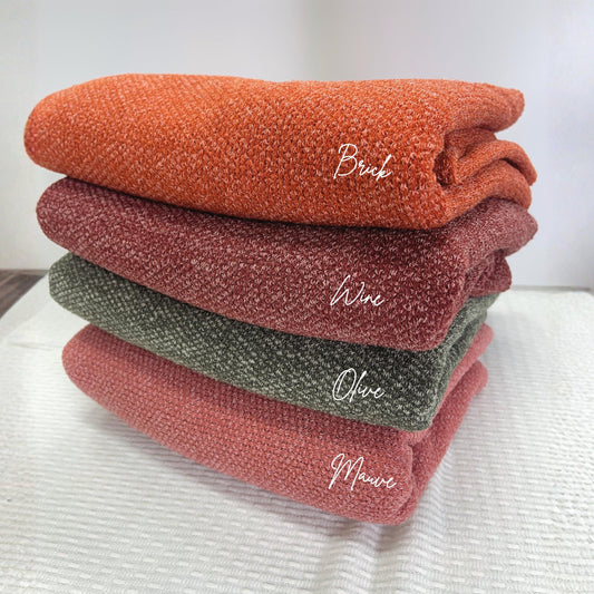 Sweater Fabric, Textured Ribbed Knit By The Yard